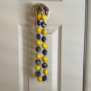 LSU Purple and Yellow Beaded Necklace